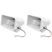Pyle 8 Inch PA Horn Speakers 2 Pack Heavy Duty 65 Watt Indoor Outdoor Use