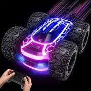 Remote Control Car with Lights, 2.4GHz Rc Cars for Kids,Double Sided RC Car Toys