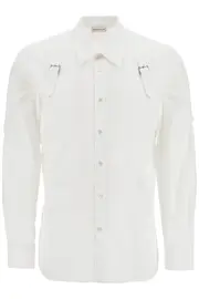 [ALEXANDER MCQUEEN] ALEXANDER MCQUEEN poplin harness shirt for men 17 1/2 White