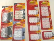 Huge lot, NEW, Command Hooks .5lb Capacity (33 hooks and 16 clips)