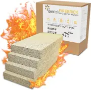 USL Insulating Fire Bricks Pack of 4 2500F for Wood Stove, Fireplace - 9" X 4.5