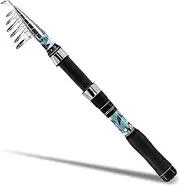 KOMCLUB Fishing Rods 1.8M/2.1M/2.4M/2.7M Telescopic Fishing Rod Fishing Poles for Sea Saltwater Freshwater, Smooth Fiberglass Blanks, Stainless Line Guides and Ceramic Rings, Soft EVA Handle
