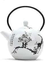 BAWHO Exquisite Soup Set Large Capacity Ceramic Teapot Blue and White Porcelain Ceramic Teapot Iron Handle Small Teapot Single Pot