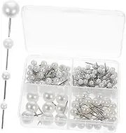 DOITOOL 200Pcs Pearlized DIY Craft Pins for Bulletin Board Decorative Push Pins for Home Office for Crafts and Marking