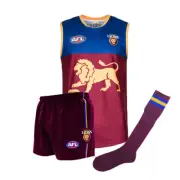 AFL Footy Brisbane Lions Auskick Pack Guernsey Jersey Jumper Shorts Socks
