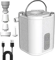 Air Mattress Pump - Small Portable Air Pump with Light | Pool Floats Inflator Mattress Bed Multi-Purpose Accessories for Holiday Vacation Home Travel
