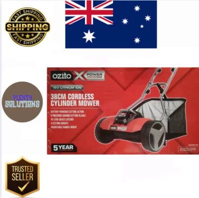 OZITO PXC 18V Cordless Electric Scissor Cylinder Lawn Mower PLUS 4Ah Battery Kit