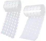 Generic 450Pairs White Adhesive Dots Round Hook and Loop Fasteners Diameter for Crafts Home Decor and Apparel Strong Adhesion Easy to Use Smooth Surfaces