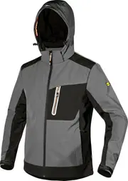 Diadora Utility Tech Carbon, workwear jacket unisex , color: Grey/Black , size: XXL