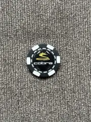 Cobra Golf Poker Chip Golf Ball Marker One Sided Raised Bubble Graphic Black
