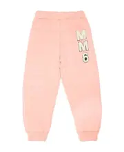flocked-logo straight trousers AGE12Y,AGE14Y Pink