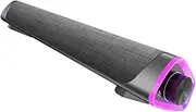 Loudspeaker Box for Computer Sound Bar Dual Speakers Space-Saving Design Black Soundbar
