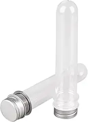 HEALEEP 10pcs 40ml Plastic Test Tube Bottle Set Travel Toiletries Cream Containers Multi-function Separation Travel Bottles