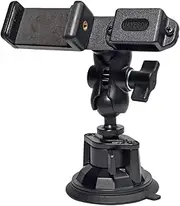 UAYESOK Heavy Duty Handheld Radio Car Mount & Vehicle Phone Holder (Vacuum Suction Cup, Windshield Dashboard Mounting) for Ham HT, Walkie-talkie, Speaker Mic, Scanner