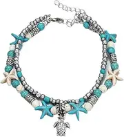 [EIYIELX] Multilayer Anklet Foot for Women Girl Beach Anklets