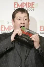 Johnny Vegas poses awards room award he presented to Johnny Depp v- Old Photo 2