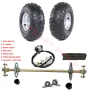 740mm Drift Trike Go Kart Rear Axle Kit Brake Assembly + 6" Wheels+ #35 Sprocket