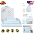 100% Cotton Twin Bedding Set - 500 Thread Count, Deep Pocket, OEKO-TEX Certified
