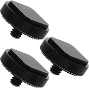 PHENOFICE for Camera 3pcs Hot Shoe Mount 1/4 Inch Screw Camera Mount Tripod Cold Shoe Flash Stand Metal Constructi