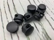 50pcs Double Hole Kettle Drum Cord Lock Paracord Lock for Rope Twine Bags