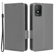 For Tcl 403 Litchi Texture Mobile Phone Cover Wallet Stand Pu Leather Dual Magnetic Clasp Phone Case