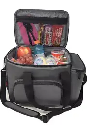 FOXI Large Lunch Cooler Bag Insulated Reusable Bag For Men, Women NEW! (Gray)