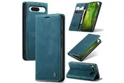 Caseme For Google Pixel 8A Case RFID Blocking Retro Flip Premium Leather Card Holder Wallet Cover (Cyan Blue)