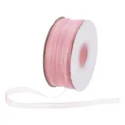 100 Yards 1/4 Inch Bright Pink Chiffon Ribbon Sheer Organza Ribbon