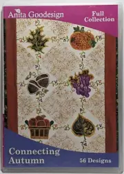 Anita Goodesign CONNECTING AUTUMN Full Collection Embroidery Sewing CD-ROM NEW!