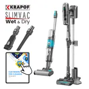 KRAPOF® Wet & Dry 2-in-1 Cordless Stick Vacuum and Smart Mop Floor Cle