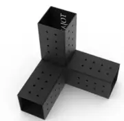 TojaGrid Trio 3 Arm Pergola Corner Brackets Weather Resistant 4x4 Wood Posts