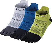 [TRIWONDER] Toe Socks for Men Women Athletic Running Socks Five Fingers COOLMAX Performance No Show Quarter Sport Socks