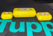 ✅ Brand New Tupperware MINIONS Packables Container Set of 3~YELLOW*