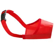 5Pcs Pet Supplier Dog Muzzle Breathable Nylon Comfortable Soft Mesh Adjustable Pet Mouth Mask Prevent Bite, Size:16.5cm(Red)
