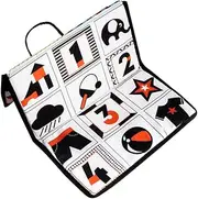 Crinkle Activity Book High Contrast Visual Training with Safe Mirror for Development Soft Design Present for Month Olds