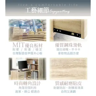 IHouse-樂活【免組裝】L型轉角下抽屜收納書桌櫃/辦公桌