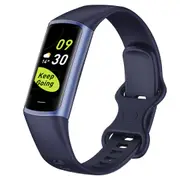 TODO Fitness Tracker Smart Watch BT 5.0 Body Thermometer Temperature BPM Monitor - Blue