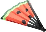 JUMPLAWN Japanese Watermelon Folding Fan Glowing Hand Fan for Home Wedding for Loved