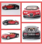 Bugatti Chiron toy model car scale 1:38 Pull Back, Doors Open