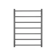 Radiant Round 7 Bar Heated Rail 600mmx800mm (Left Wiring) Gun Metal Grey GMG-RTR01LEFT