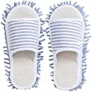 [Generic] Microfiber Slippers Floor Cleaning Mop House Dust Detachable Mopping Shoes Cleaning Tool Cleaning Unisex Open Toe Slippers
