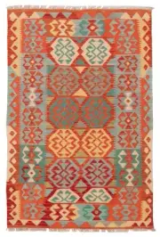 Vintage Hand Woven Kilim Rug 3'4" x 5'2" Traditional Wool Carpet
