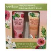 April Bath and Shower Hand Cream Therapy Skin Care 2 Piece Set