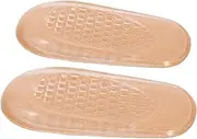 Beavorty 1 Pair Height Increase Silicone Insoles for Women Invisible Heel Lift Inserts Shock Absorption Pads Cushion for Comfort Suitable for All Footwear Types