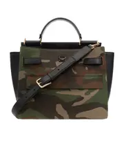Dolce Gabbana Sicily 62 Camouflage Patchwork Tote Bag One size Black