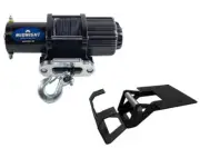 Viper 50 Feet Midnight Winch 4500 lb Black With Mount For Polaris Brutus 2012-13