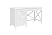 Daisy Study Computer Desk 140cm Office Executive Table Solid Acacia Wood - White
