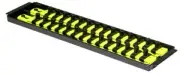 Ernst Manufacturing 8468HV 13" Hi-viz - 3/8" Twist Lock Socket Boss 2 Rail