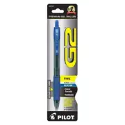 Pilot G2 Retractable Gel Rolling Ball Pen 0.7mm 1/Card Blue Office School Home