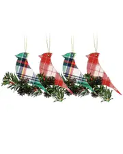Martha Stewart Holiday 4pc Bird Christmas Ornament Set NoSize Multicolor